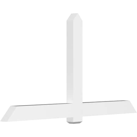 Ekena Millwork Eugene Architectural Grade PVC Gable Bracket, 84"W x 45 1/2"H x 4"D x 6"F, 13/12 Pitch GBP084X46X0406EUG00